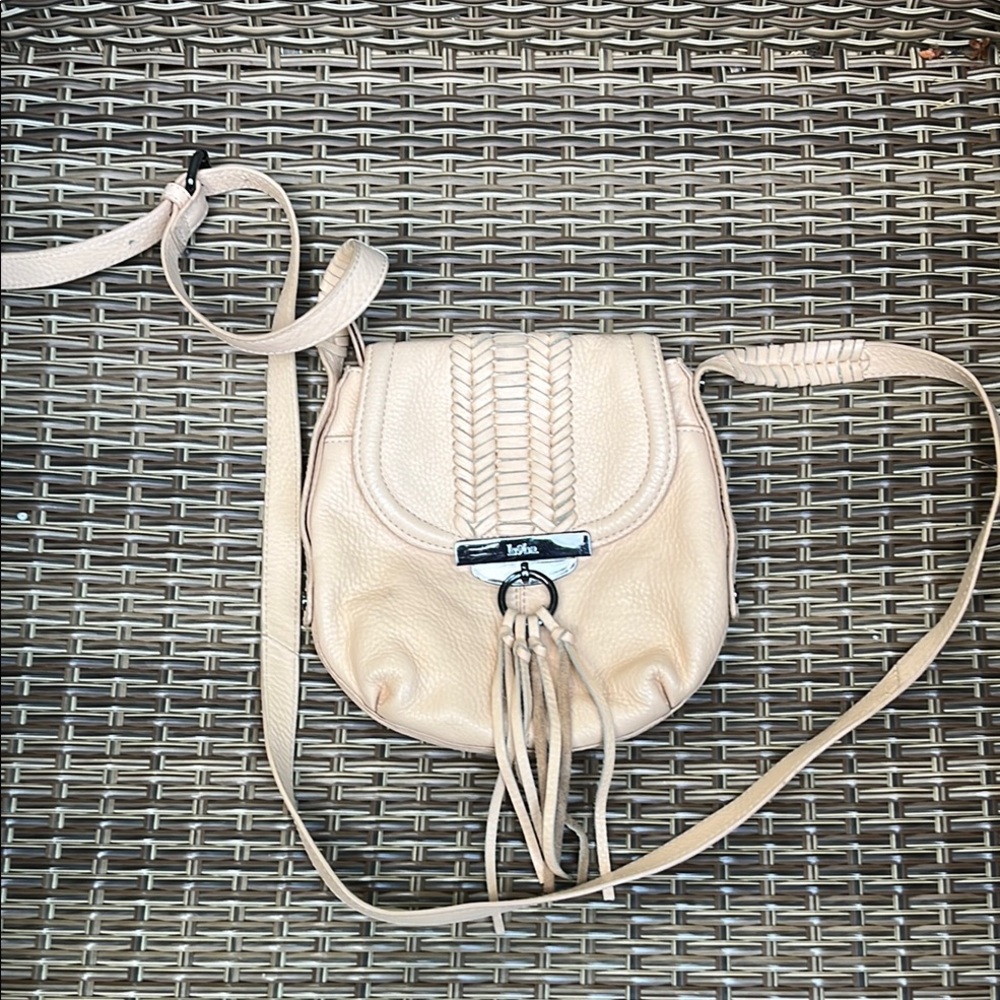 Kooba Beige Crossbody Bag with Fringe